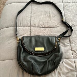 Marc Jacobs Black Crossbody Bag with Gold Details